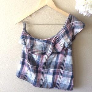 Anthroplogie One Shoulder Ruffle Blouse